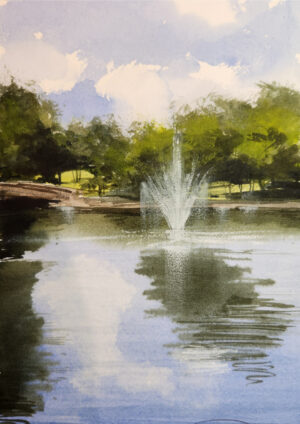 Denny Dowdy | Loose Park Lake Fountain | $500