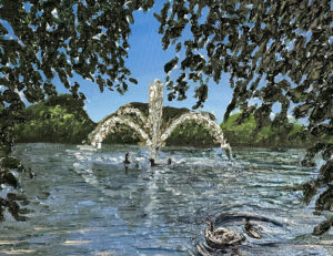 Katheryn Krouse | Loose Park Lake Fountain | $185