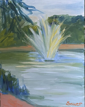 Elisabeth Sauer | Loose Park Lake Fountain | $500