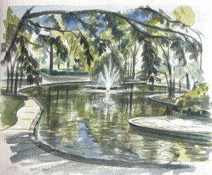 Alex Hamil | Loose Park Lake Fountain | $300